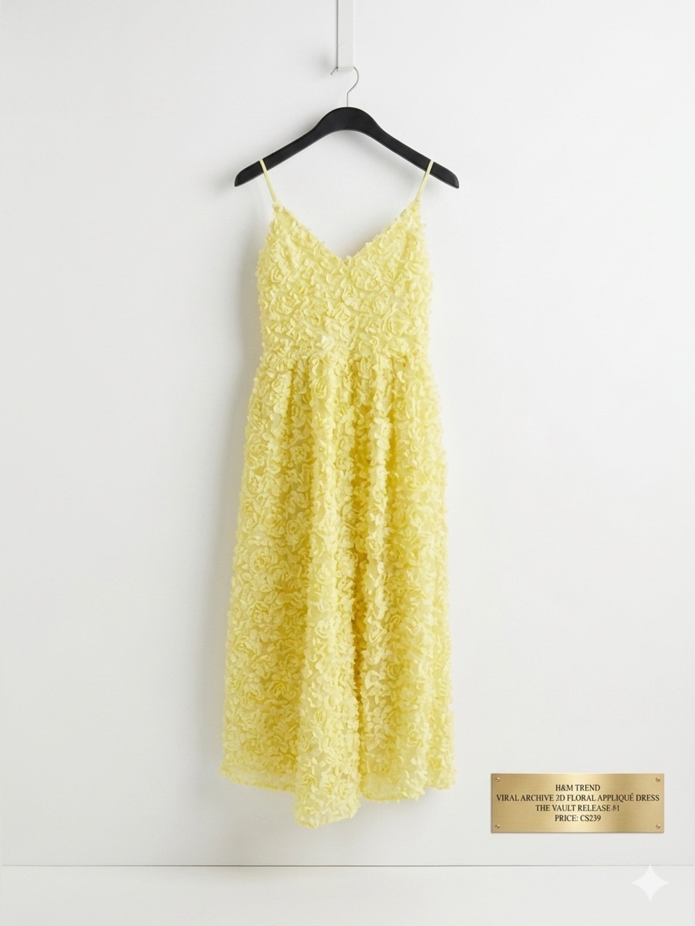 H&M EUC Viral Archive 3D Floral Appliqué Dress THE VAULT RELEASE #1| - US 6